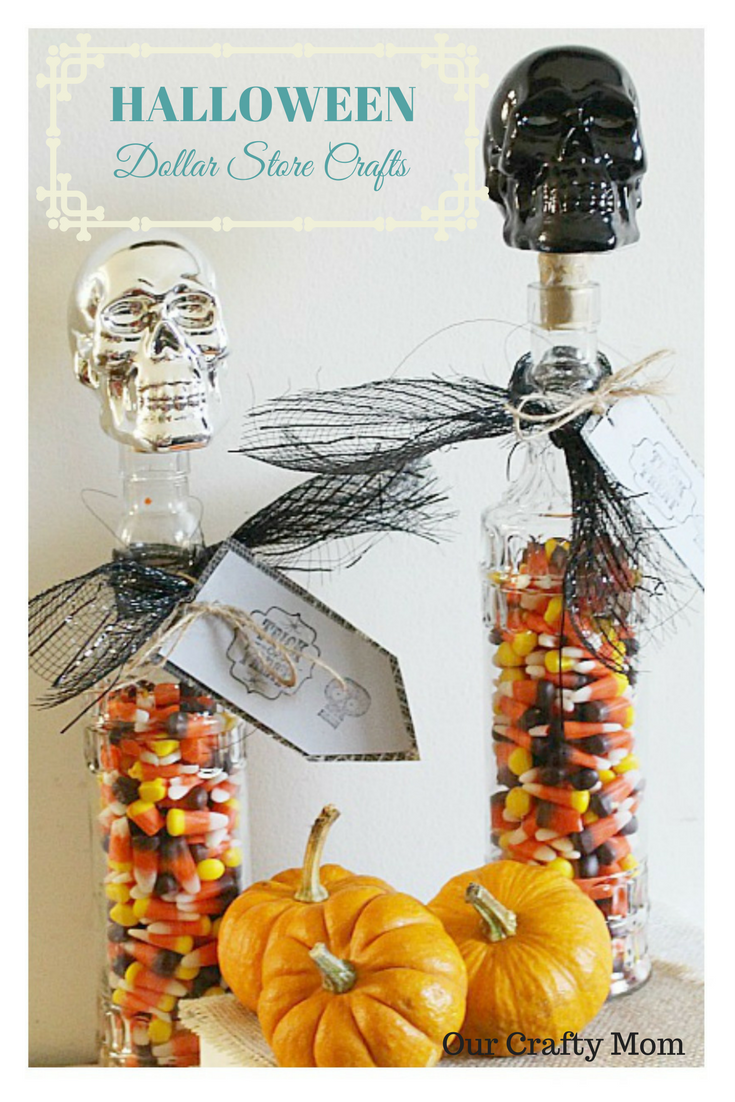 Halloween Skull Candy Jars Our Crafty Mom