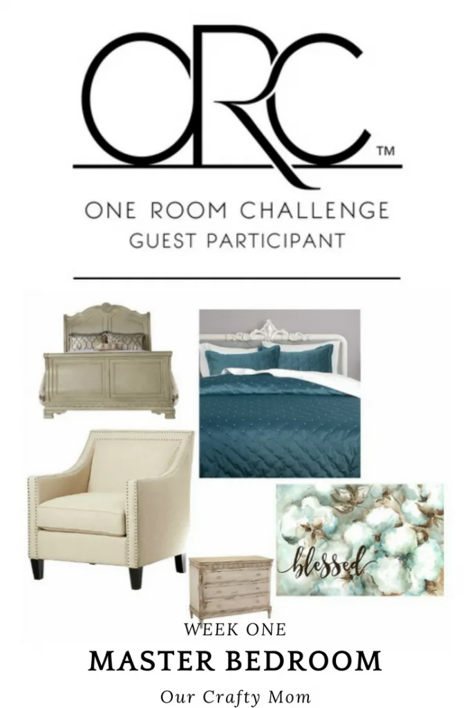 One Room Challenge - Week One -Master Bedroom Retreat - Our Crafty Mom
