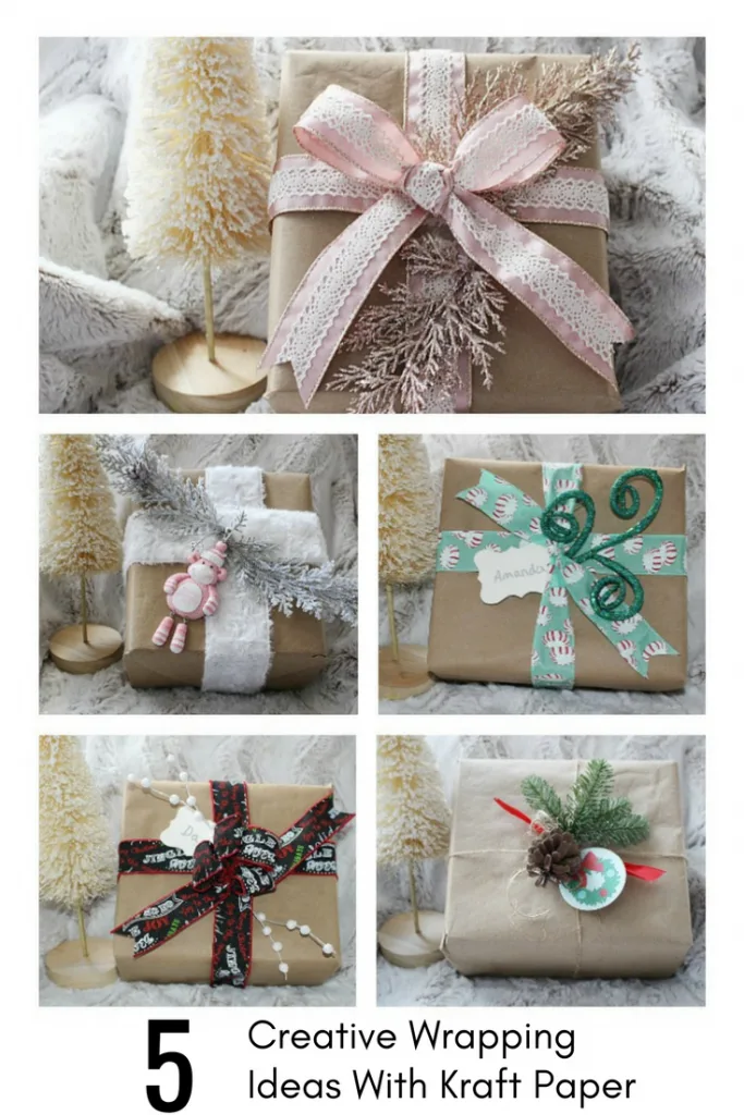 5 Gift Wrapping Ideas Our Crafty Mom #christmaswrapping #giftwrappingideas #christmas