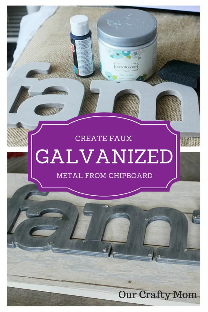 Create faux metal from chipboard Our Crafty Mom