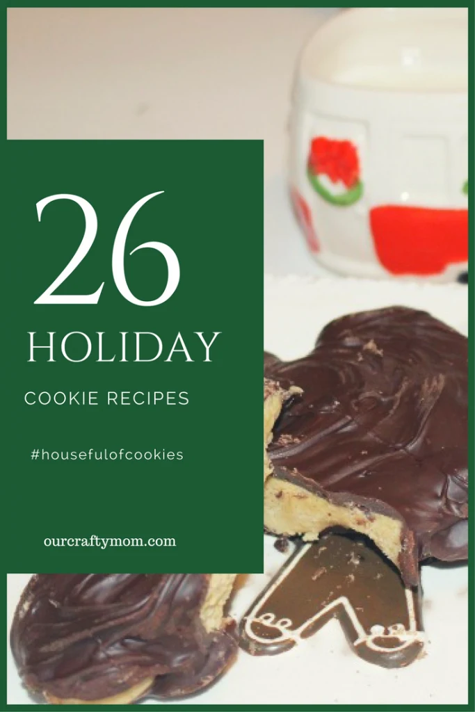 Houseful of Cookies Blog Hop-Peanut Butter Chocolate Cookies Our Crafty Mom #housefulofcookies #christmascookies