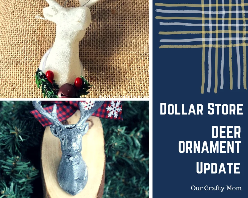 DIY Wood Slice Deer Ornament- Our Crafty Mom