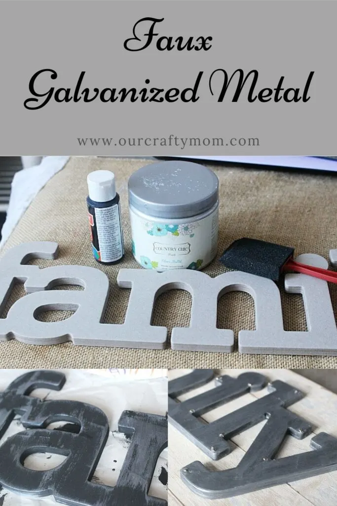 Faux Galvanized Metal