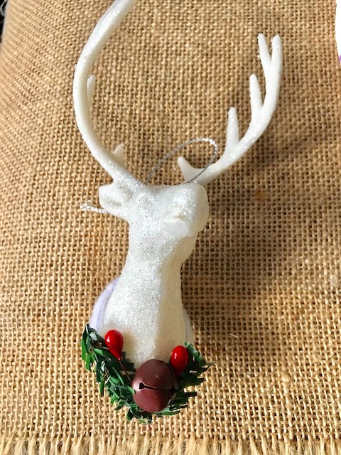 DIY Wood Slice Deer Ornament- Our Crafty Mom