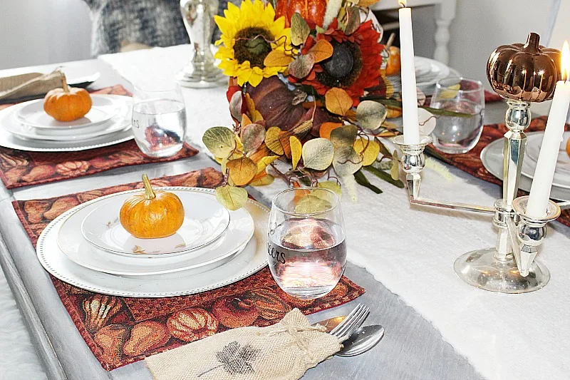 Set A Classic Thanksgiving Tablescape In Beautiful Autumn Colors