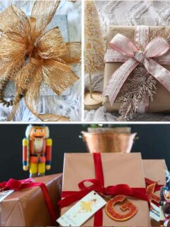 collage of christmas gift wrapping ideas