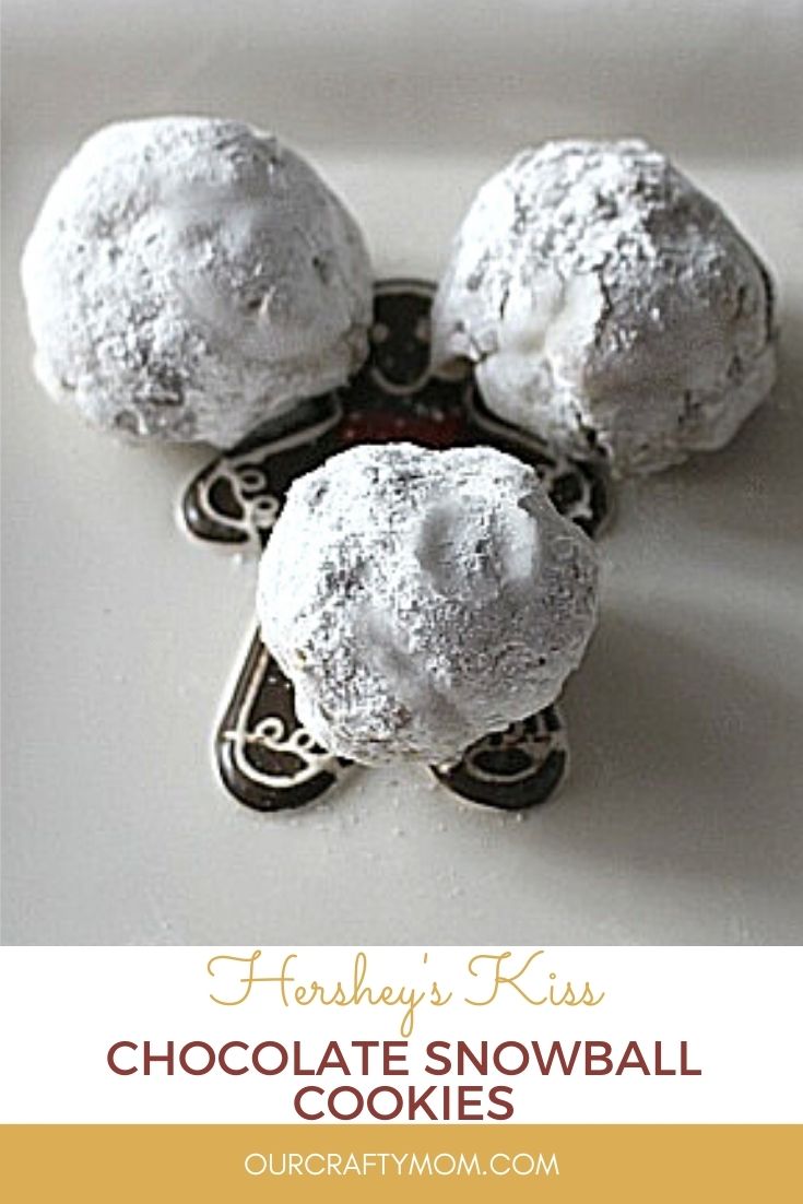 hershey's kiss chocolate snowball cookies