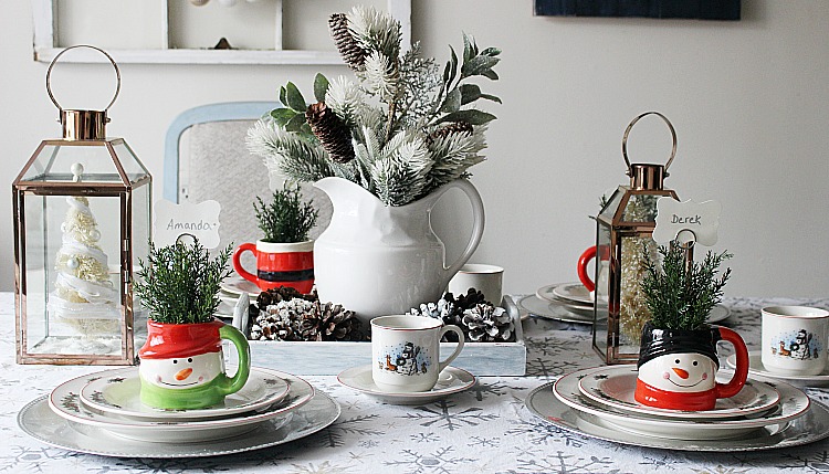 Create A Cozy Christmas Tablescape Our Crafty Mom #christmastablescape #bloghop