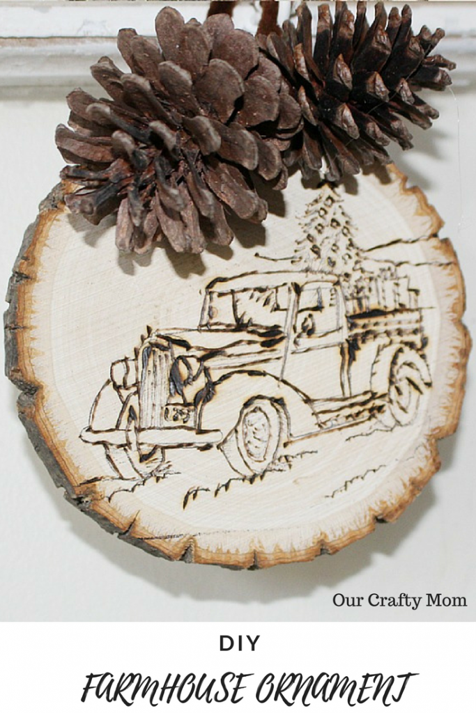 DIY Farmhouse Style Christmas Ornament Our Crafty Mom Pinterest #farmhousehens #diy #christmasornament