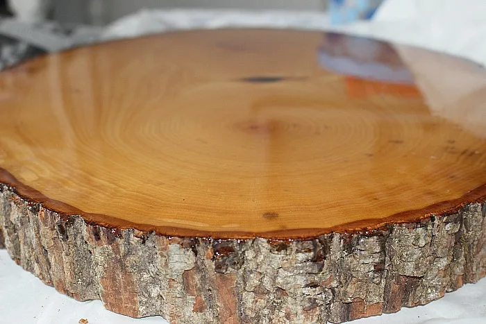 DIY Resin Wood Slice Side Table Top Our Crafty Mom