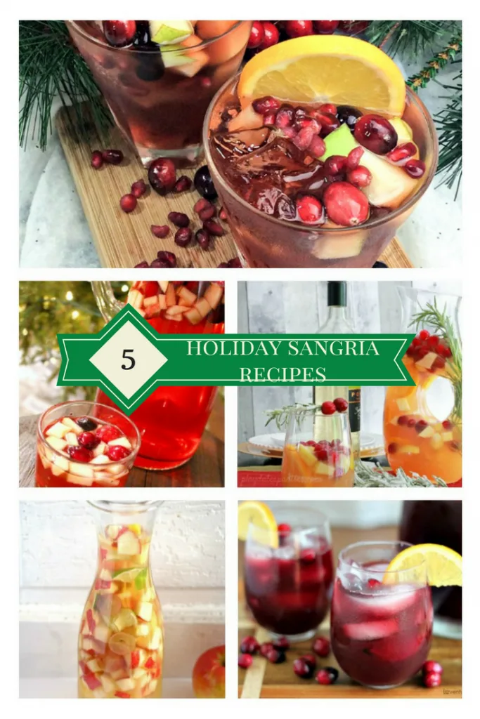 5 Holiday Sangria Recipes and Merry Monday #183 - Our Crafty Mom #merrymonday #holidaysangria #christmascocktails