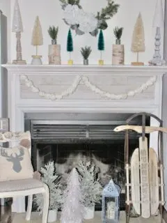 Decorate Your Mantel For Winter Our Crafty Mom #wintermantel #winterdecor