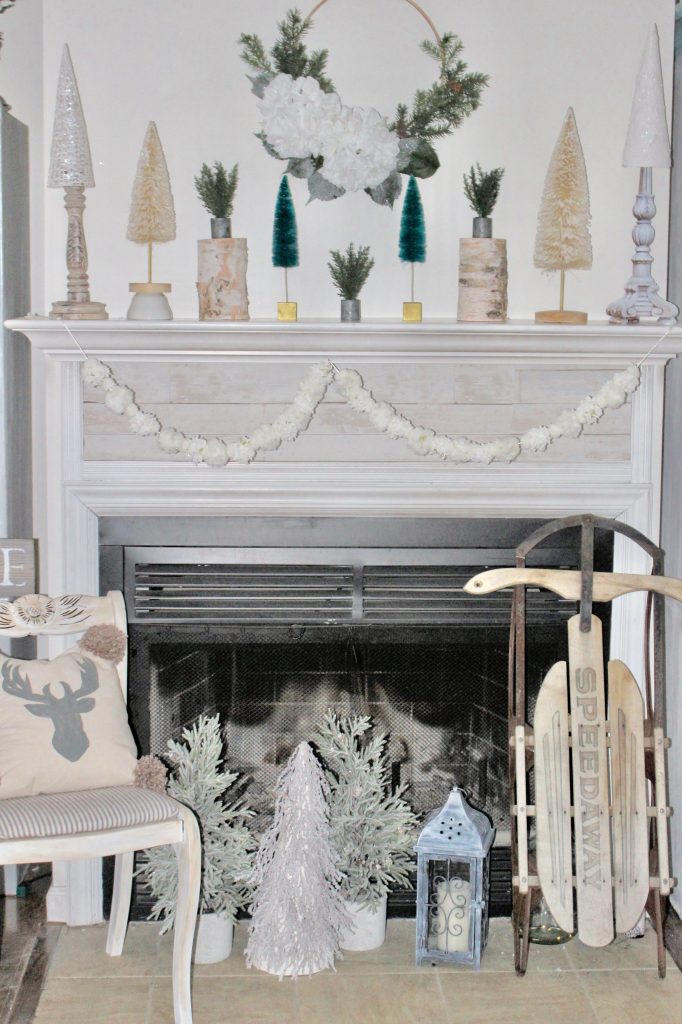 Decorate Your Mantel For Winter Our Crafty Mom #wintermantel #winterdecor