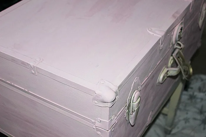 Easily Transform A Steamer Trunk With Beautiful Metallic Paint Our Crafty Mom #steamertrunk