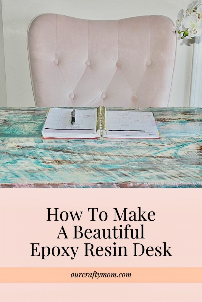 How To Make A Beautiful Epoxy Resin Desk Our Crafty Mom #epoxyresin
