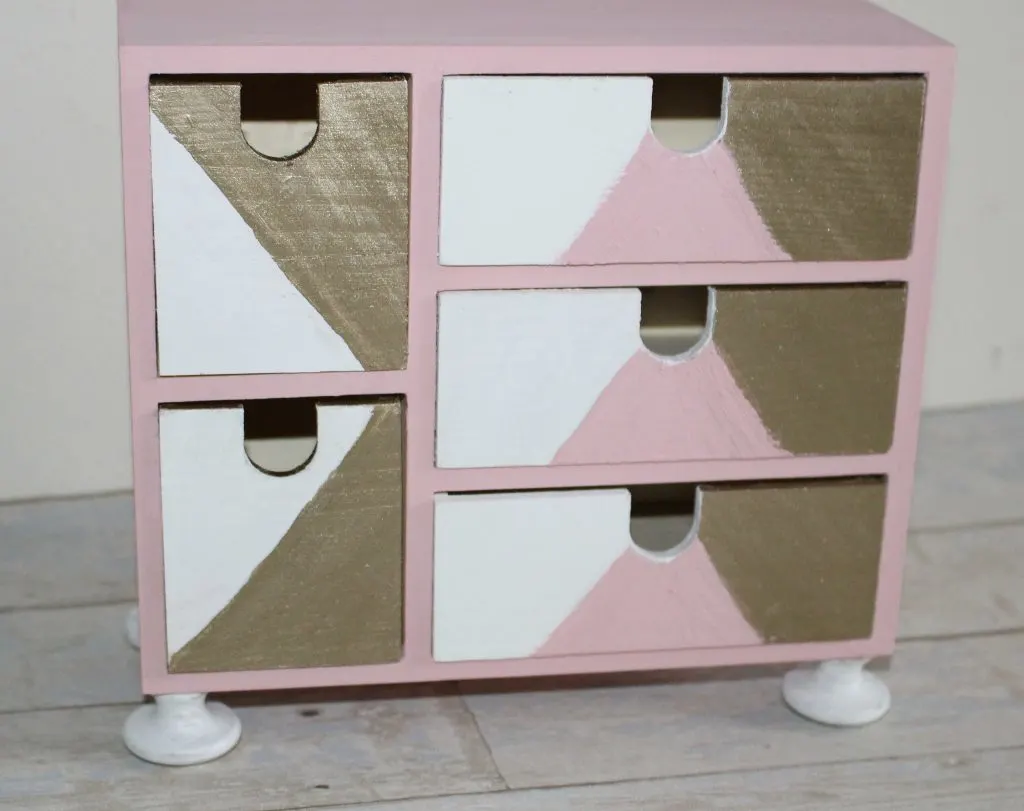 IKEA Moppe Mini Chest Of Drawers Hack Our Crafty Mom #pinterestchallenge #ikeahacks #craftstorage