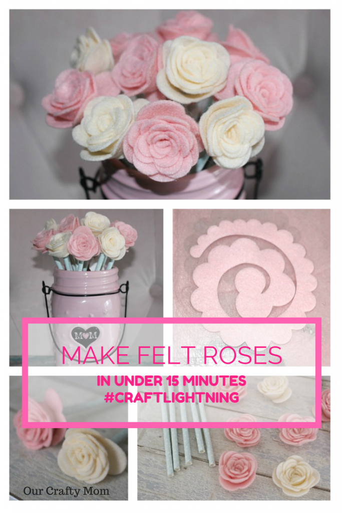 How To Make Pretty Felt Roses Our Crafty Mom #feltroses #felt #feltflowers
