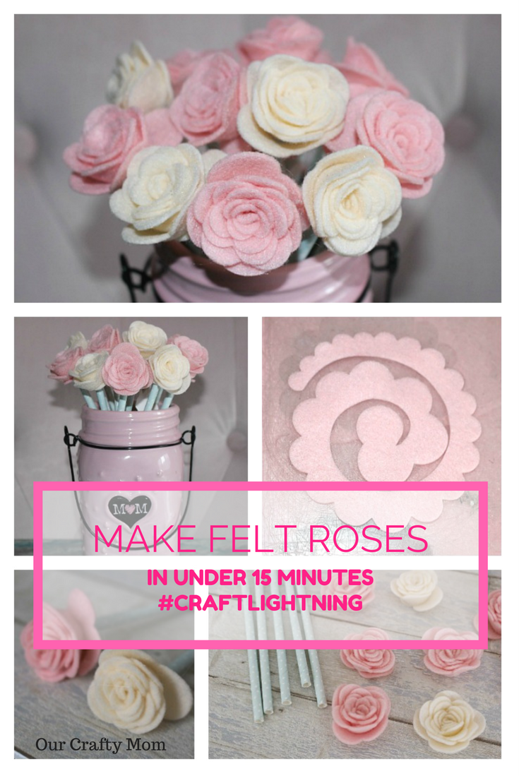 How To Make Pretty Felt RosesEasy TutorialOur Crafty Mom