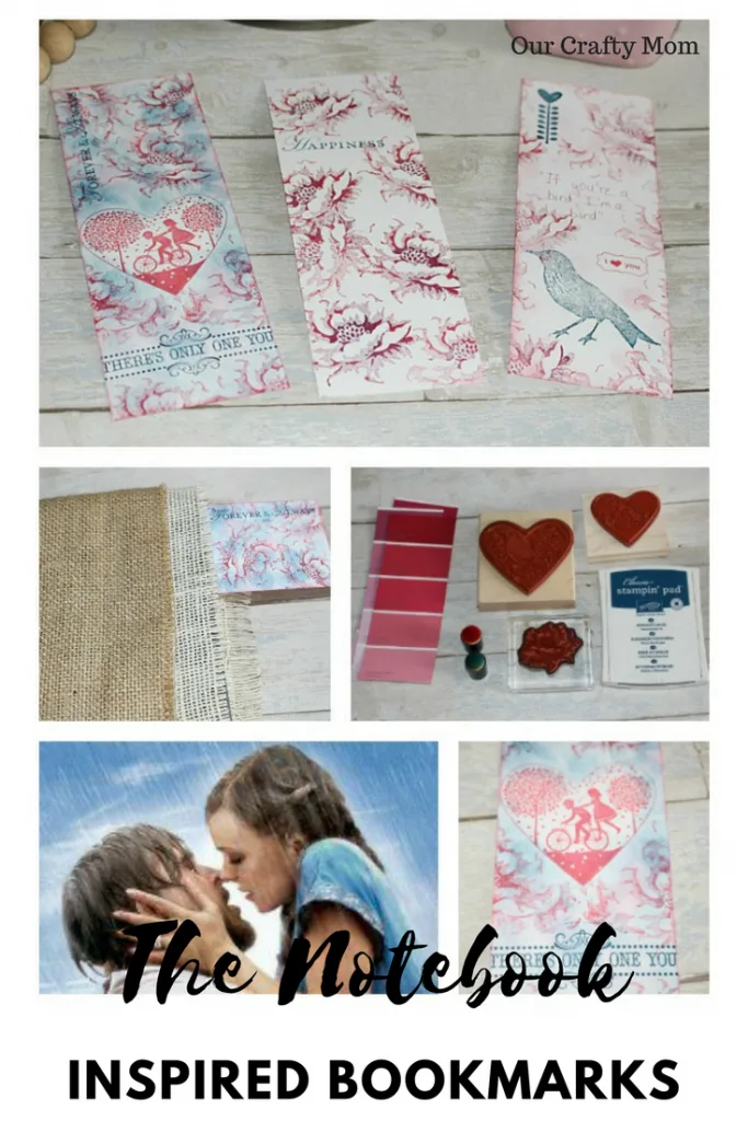 DIY Valentine’s Day Bookmarks Inspired By The Notebook Our Crafty Mom #moviemondaychallenge #thenotebook #bookmarks
