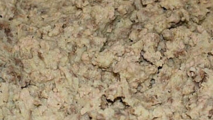 French meat stuffing in bowl