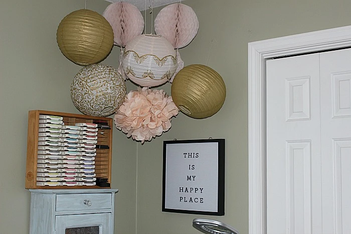 My Pretty In Pink And Gold DIY Craft Room Our Crafty Mom #craftroomchallenge