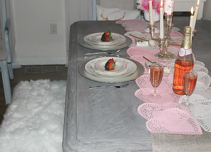 Set A Romantic Tablescape For Two For Valentine's Day Our Crafty Mom #valentinesday