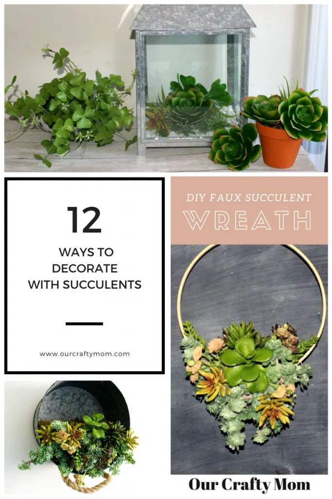 12 Easy Ways To Decorate With Succulents Our Crafty Mom #succulents #merrymonday