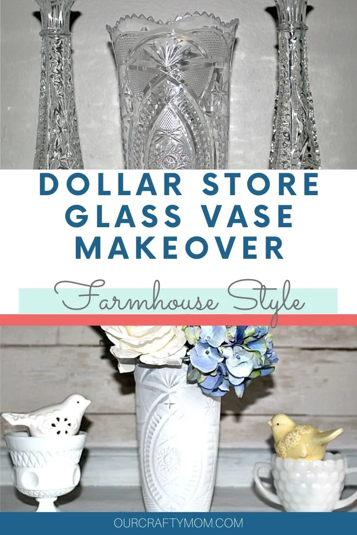 dollar store glass vase makeover