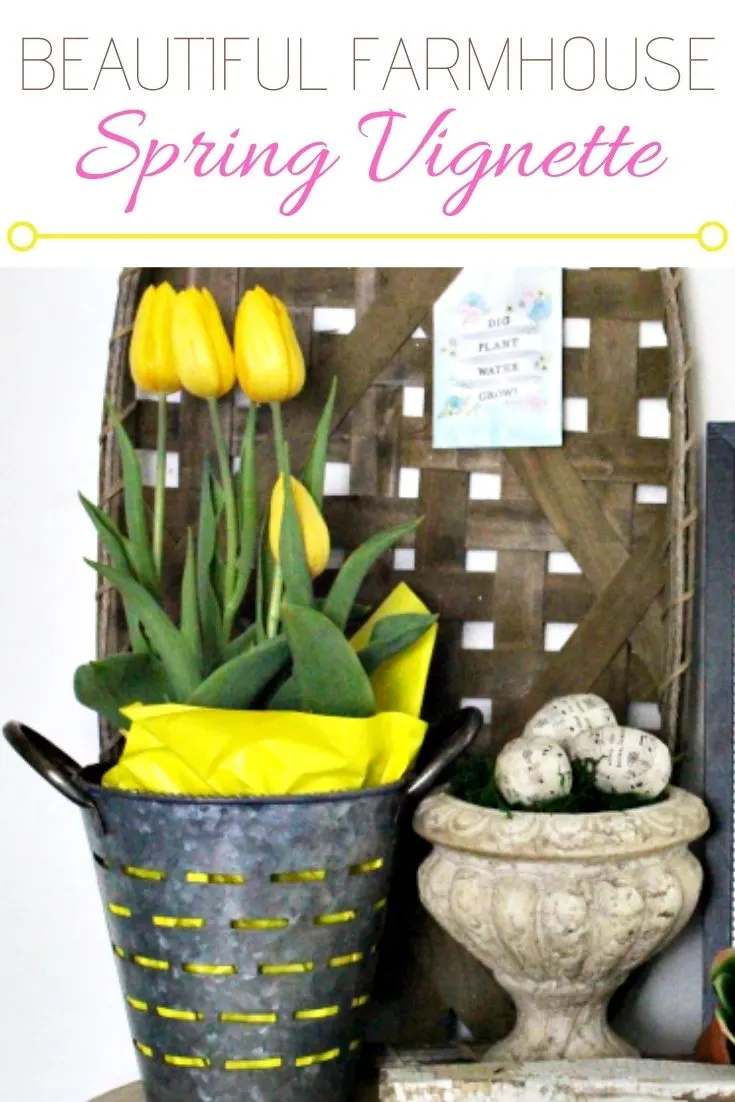 yellow tulips with tobacco basket