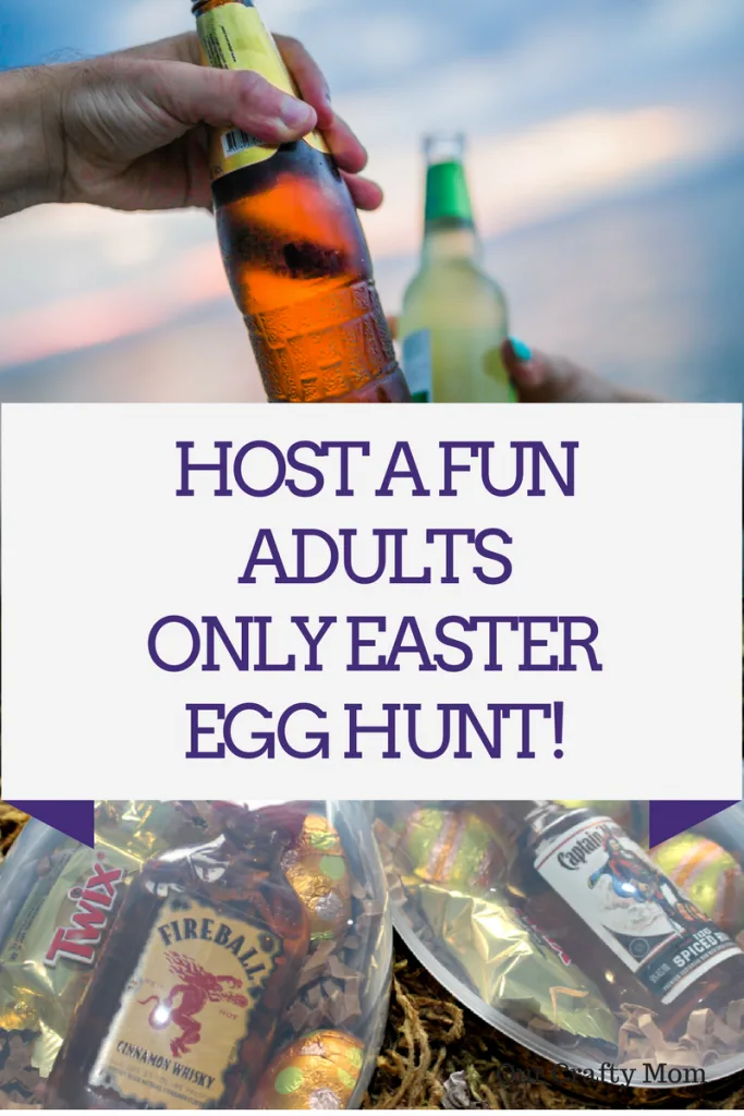How To Host A Fun And Simple Adult Easter Egg Hunt Our Crafty Mom #adulteasteregghunt #easterparty #adultpartyideas #easteregghunt