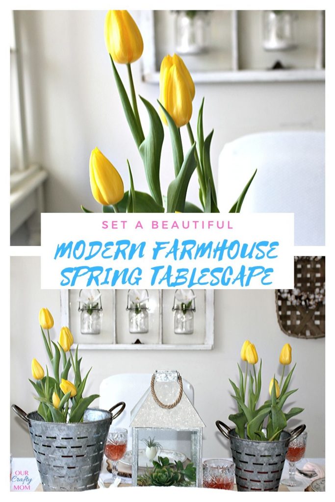 farmhouse spring tablescape