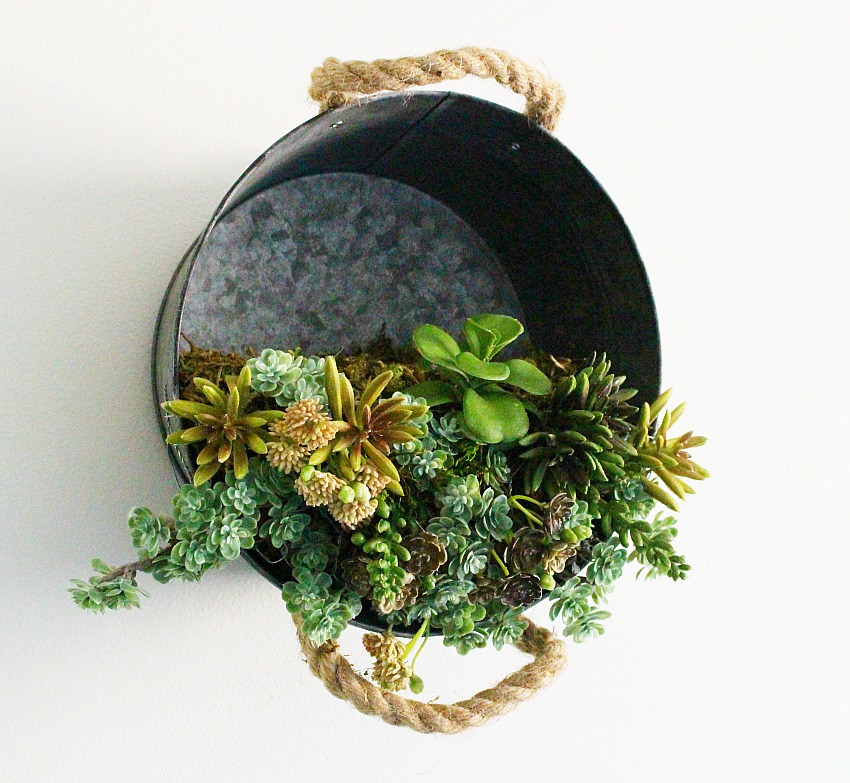 How To Make A DIY Embroidery Hoop Succulent Planter Our Crafty Mom #embroideryhoop #repurposed #diy #succulents #farmhouse