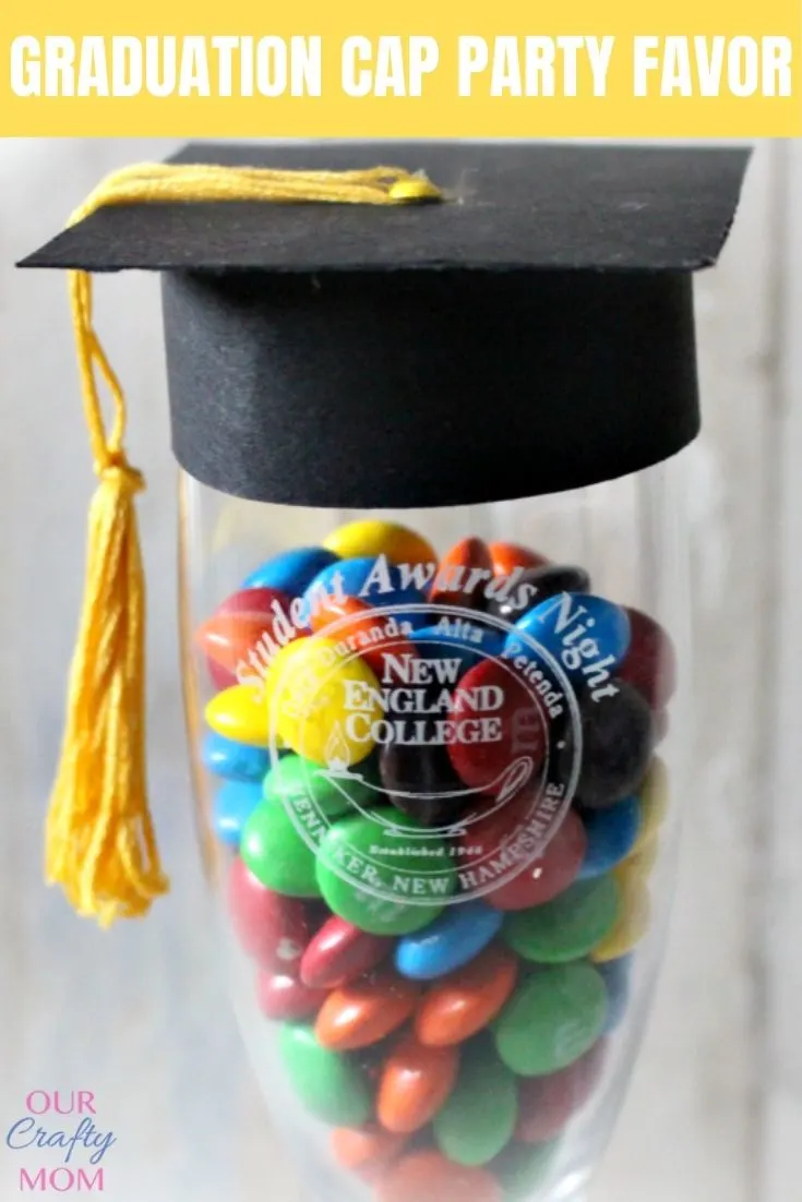 Make A Cool Graduation Champagne Glass Party Favor