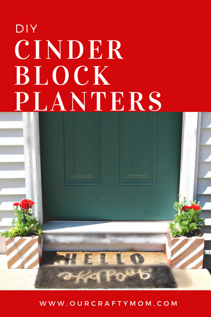 Make Fun DIY Cinder Block Garden Planters Under $5! Our Crafty Mom #cinderblocks #decoart #metallicpaint #diyplanter #outdoordiychallenge @remodelaholic