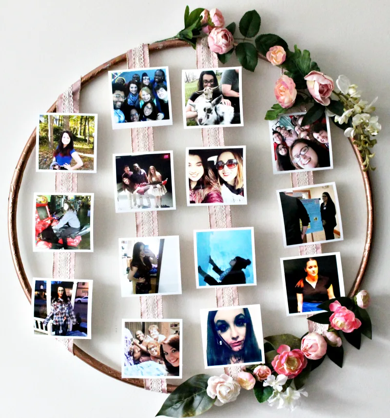 How To Make A DIY Floral Photo Hoop Our Crafty Mom