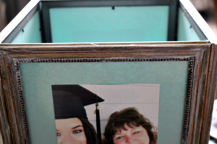 Easy DIY Graduation Photo Frame Card Box Our Crafty Mom #craftlightning #graduationcardbox #graduation #cardbox #dollarstore #diydecor #ourcraftymom