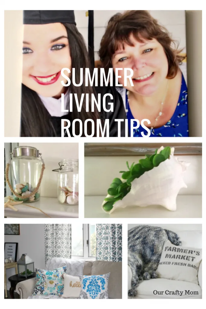 5 Easy Ways To Refresh Your Living Room For Summer Our Crafty Mom @CanvasOnTheCheap #summerlivingroom #summerrefresh #canvasart #sponsored