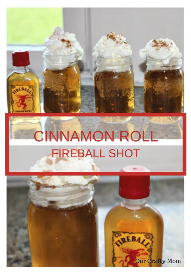 Cinnamon Roll Fireball Shots - Dessert In A Shot! Our Crafty Mom #summercocktailseries #fireballshots #dessertshot #fireball #summerdrink