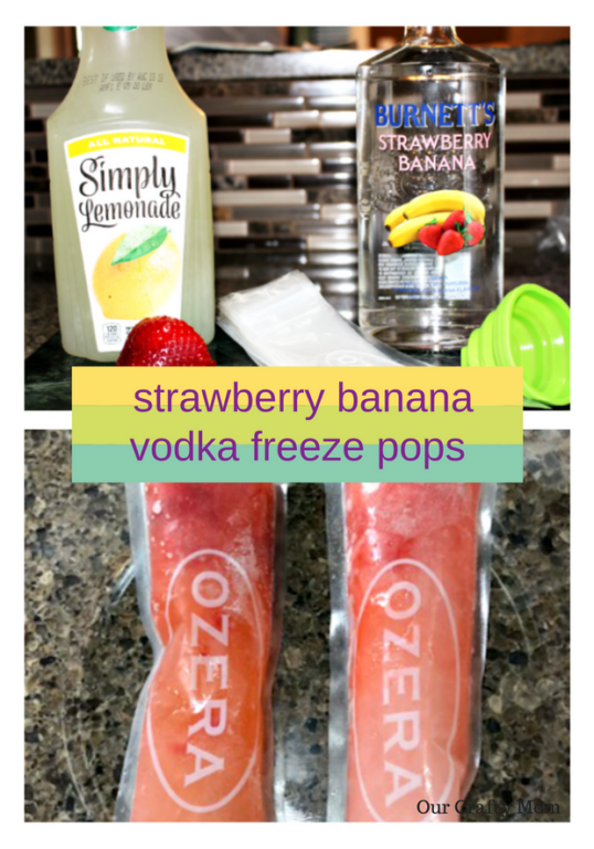How To Make Strawberry Banana Vodka Freeze Pops