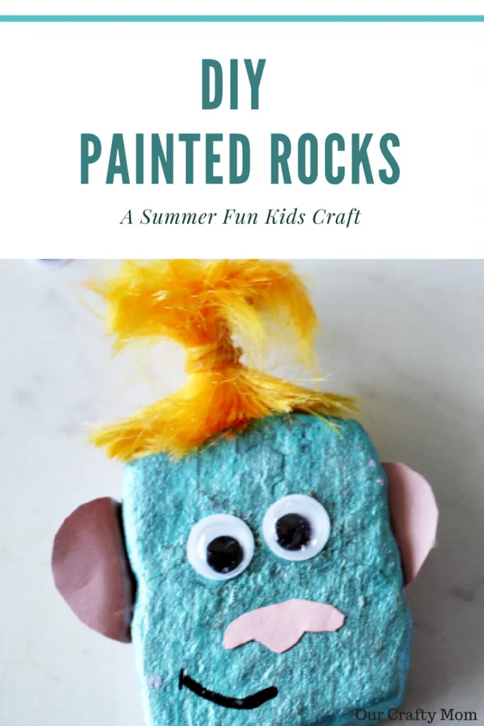 DIY Painted Rocks That The Kids Will Love To Make Our Crafty Mom #paintedrocks #summerfamilyfun #bloghop #ourcraftymom #kidscrafts