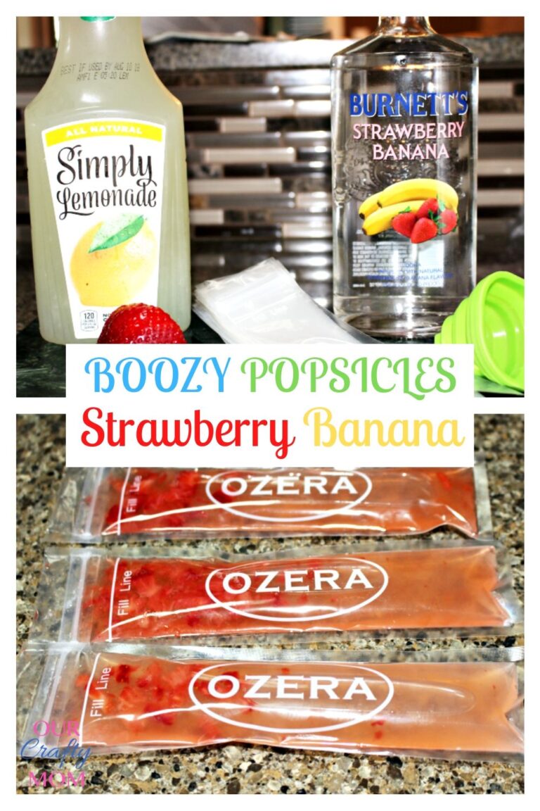 How To Make Strawberry Banana Vodka Freeze Pops