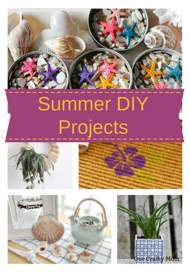 15 Creative Summer DIY Projects For Your Home Our Crafty Mom #summerdiyideas #summerprojects #homedecor #summerdecor #merrymonday #ourcraftymom