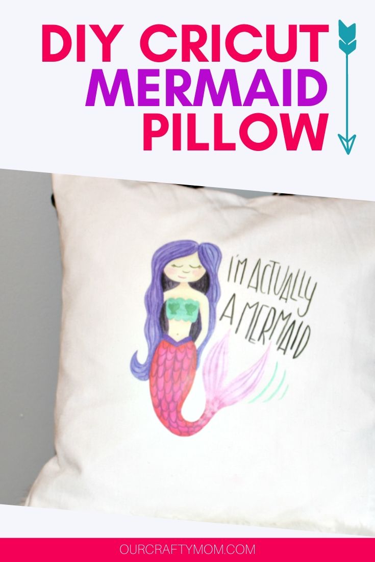 diy cricut mermaid pillow