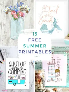 free summer printables collage