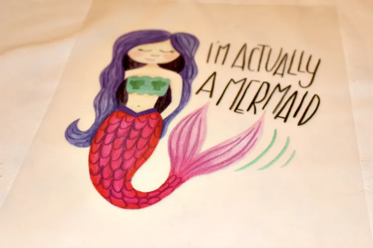 Make A Fun Cricut DIY Mermaid Pillow & Cricut Easy Press Giveaway! Our Crafty Mom @Cricut #cricutmade #GIVEAWAY #mermaidpillow #sponsored #ironon #easypress 
