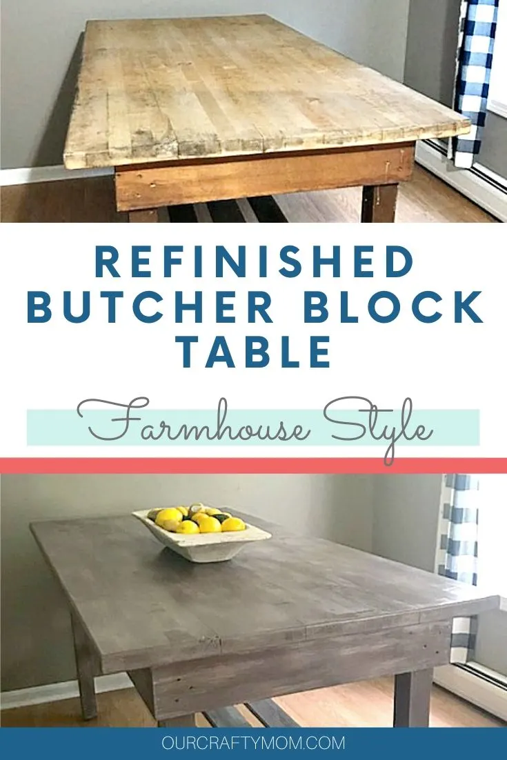 Antique Butcher Block Island Becomes The Perfect Farmhouse Table