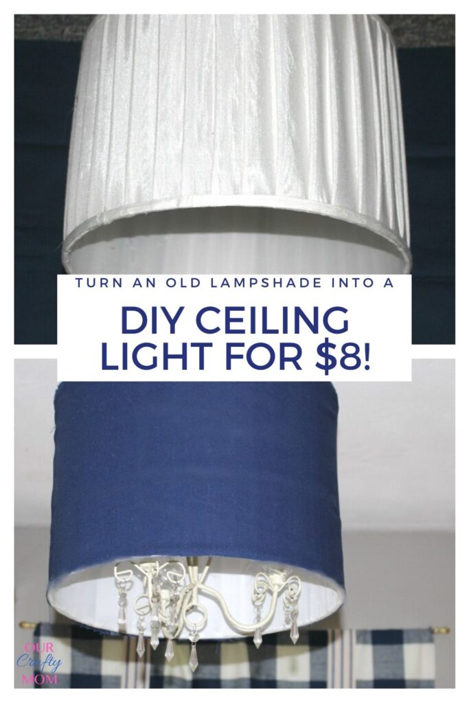 Thrift Lamp Shade Our Crafty Mom, How To Make Ceiling Light Shade