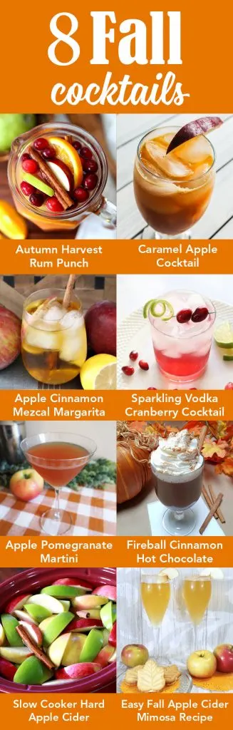 8 Fall Cocktails Collage
