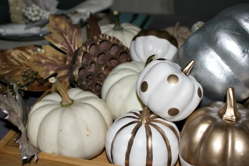 Close up Of Metallic Pumpkins Our Crafty Mom