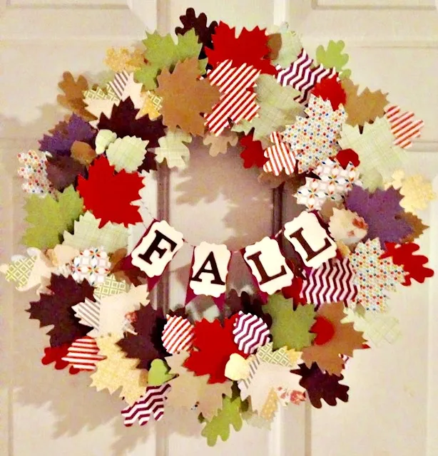 Paper Leaf Fall Wreath With Cricut Our Crafty Mom